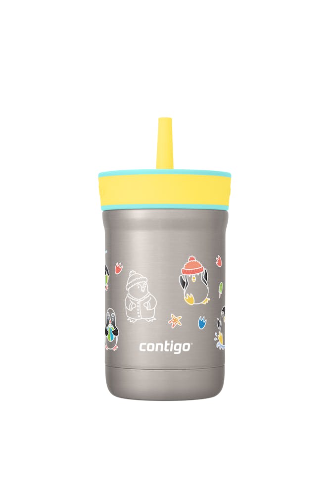 Kids Leighton Spill-Proof Stainless Steel Tumbler with Straw, 12oz A5