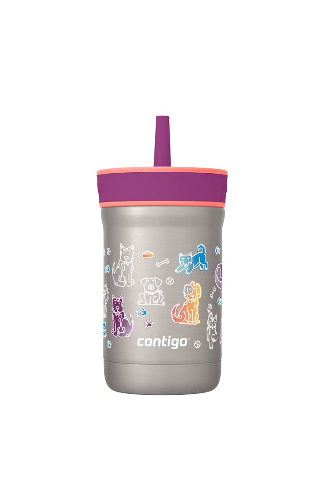Kids Leighton Spill-Proof Stainless Steel Tumbler with Straw, 12oz A5