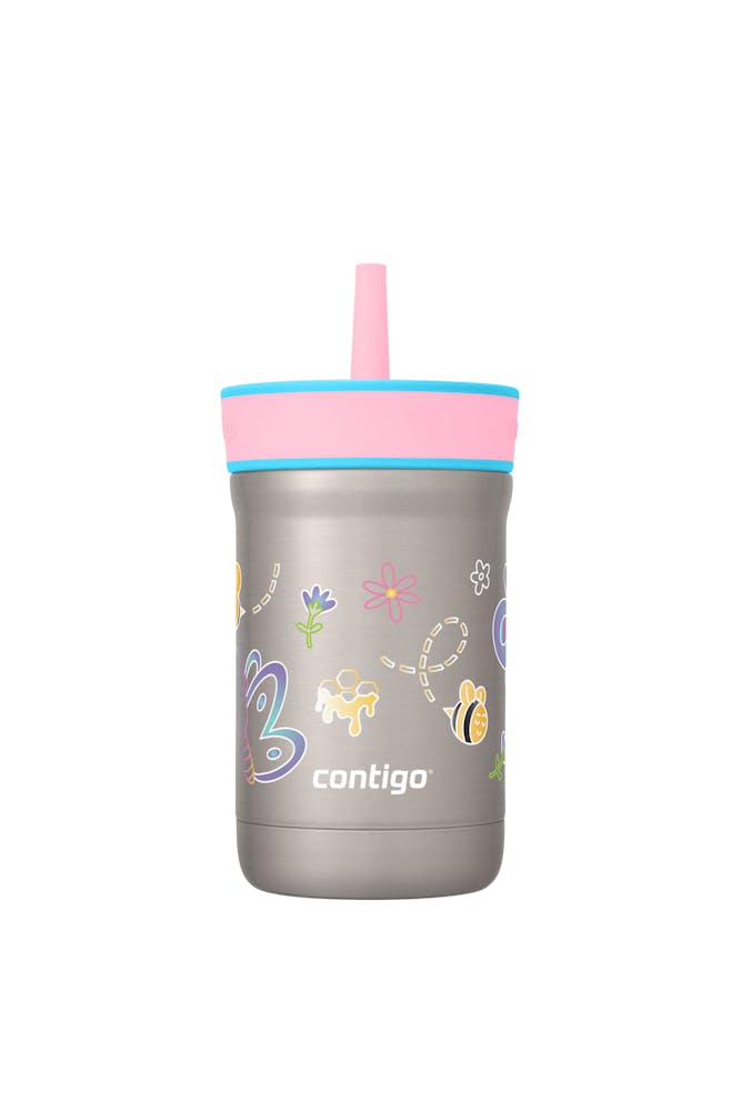 Kids Leighton Spill-Proof Stainless Steel Tumbler with Straw, 12oz A5